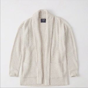 Abercrombie AIRSPUN SHAWL COLLARED OPEN CARDIGAN